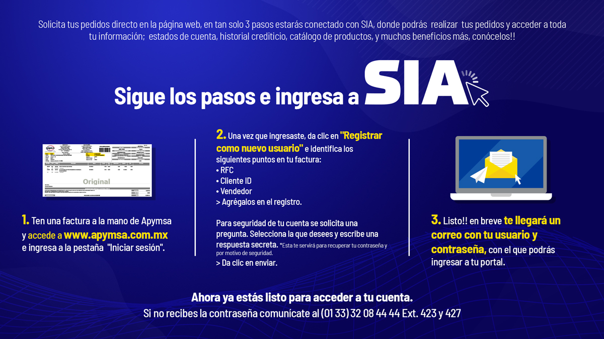 Pasos para registrarse en Apymsa